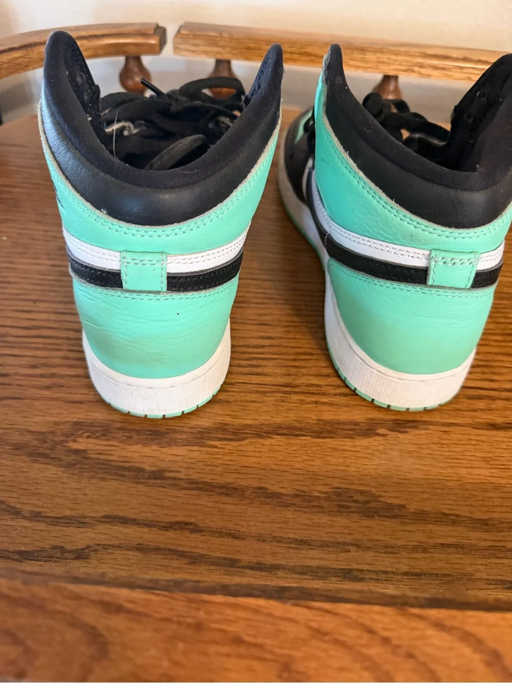 Nike High Top Sneakers in Mint Green and Black